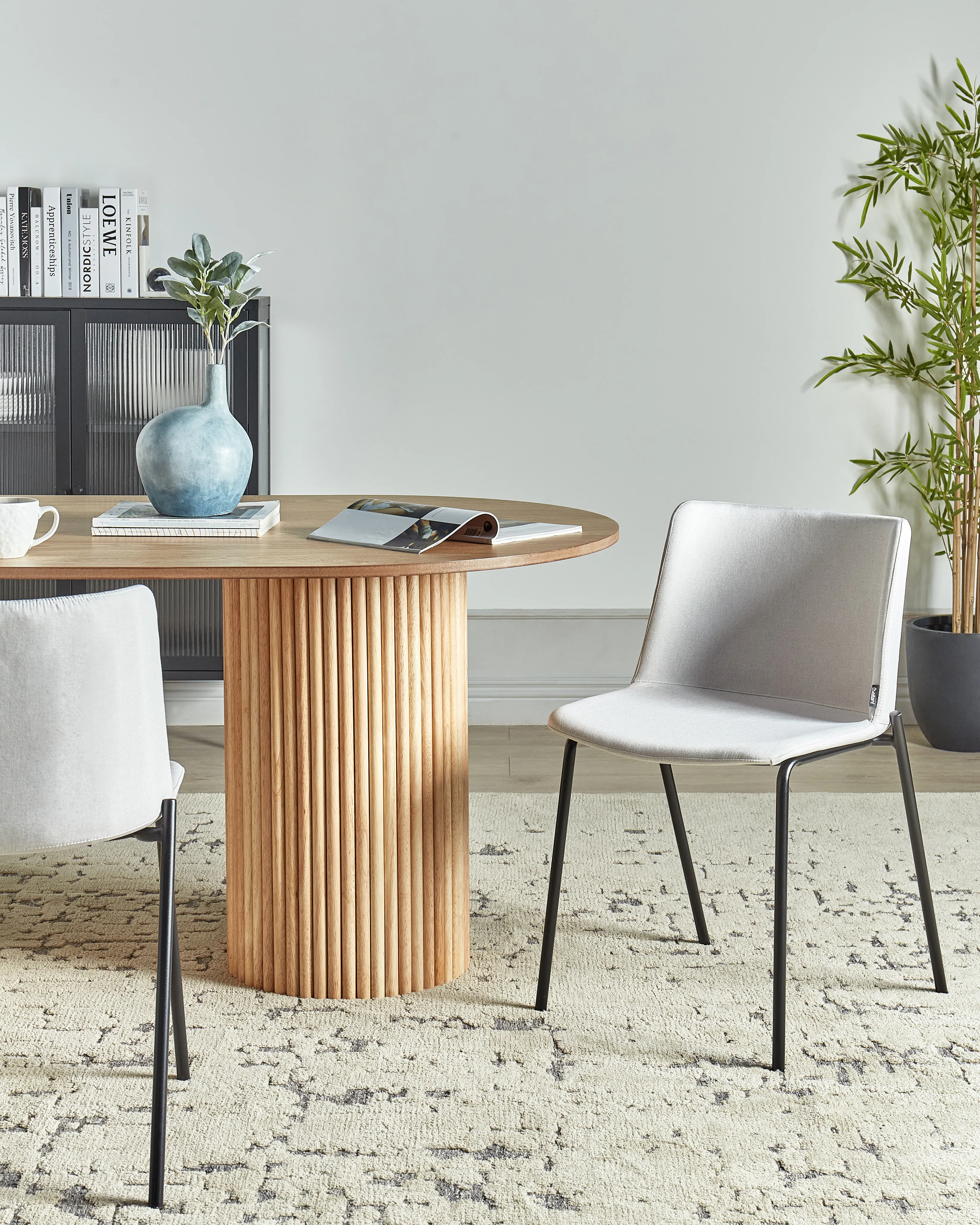 Set van 2 eetkamerstoelen ESBON Lichtgrijs