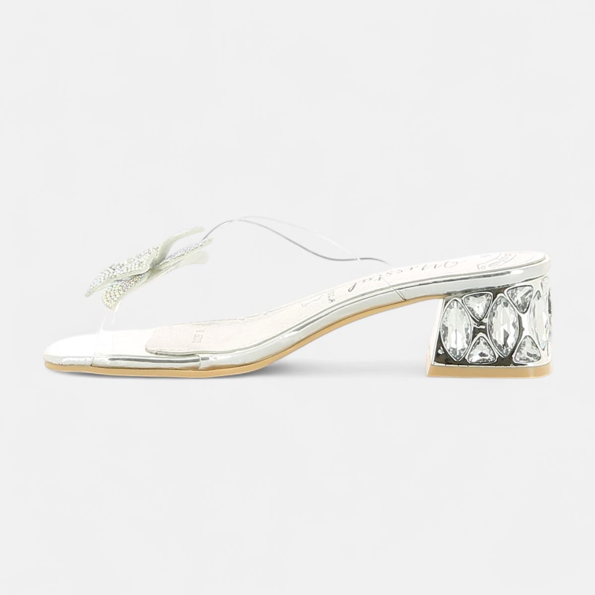 Mules à talon Femme argent