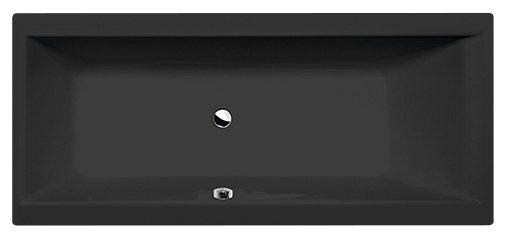 Polysan Cleo ligbad 170x75x48cm zwart mat