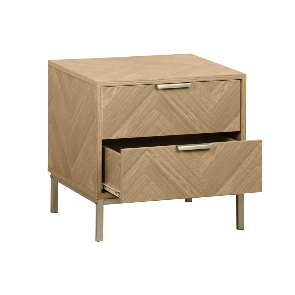 Lot de 2 tables de chevet. Budapest. Deux tiroirs. L 45 x l 40 x h 45cm