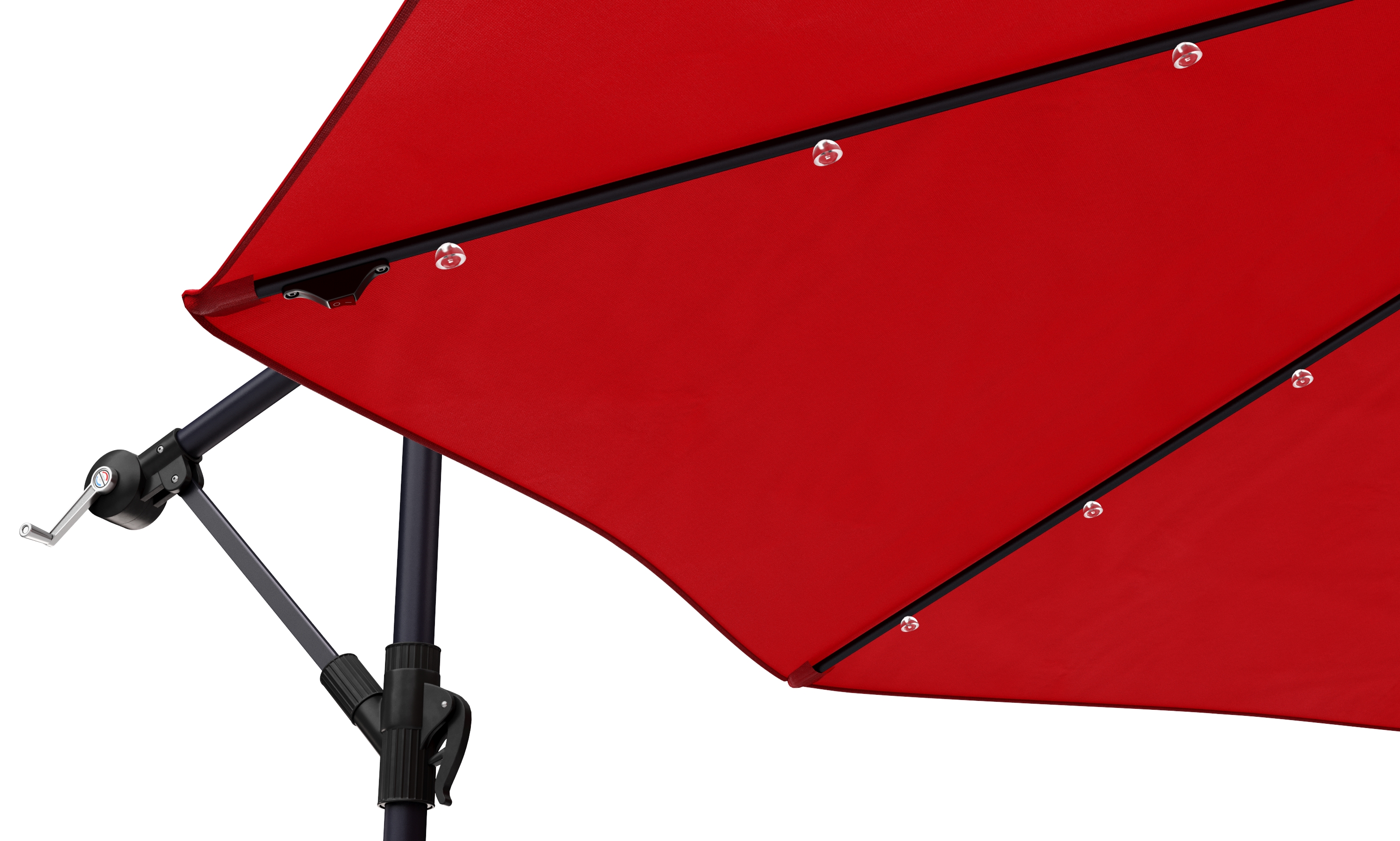 Sonnenschirm Ampelschirm BAY mit LED 300 cm rot