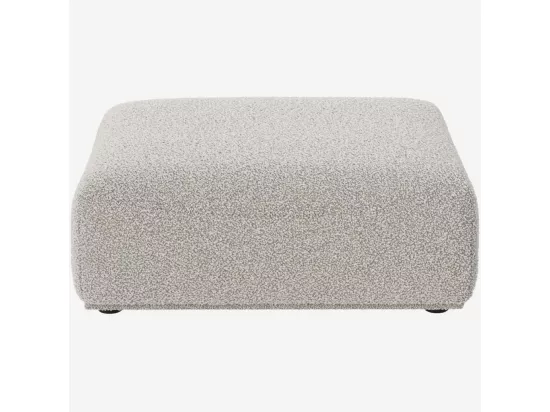 HABITAT - Repose-pieds en tissu bouclette - Gris perle - Rudolf