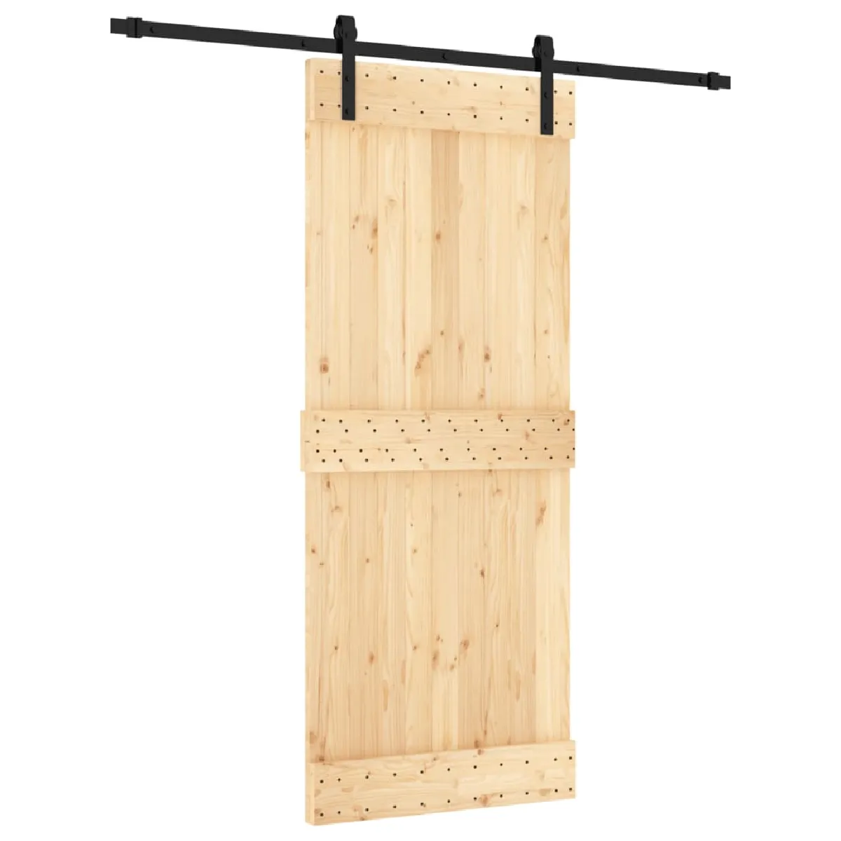 vidaXL Porte coulissante pin massif 85x210 cm avec kit
