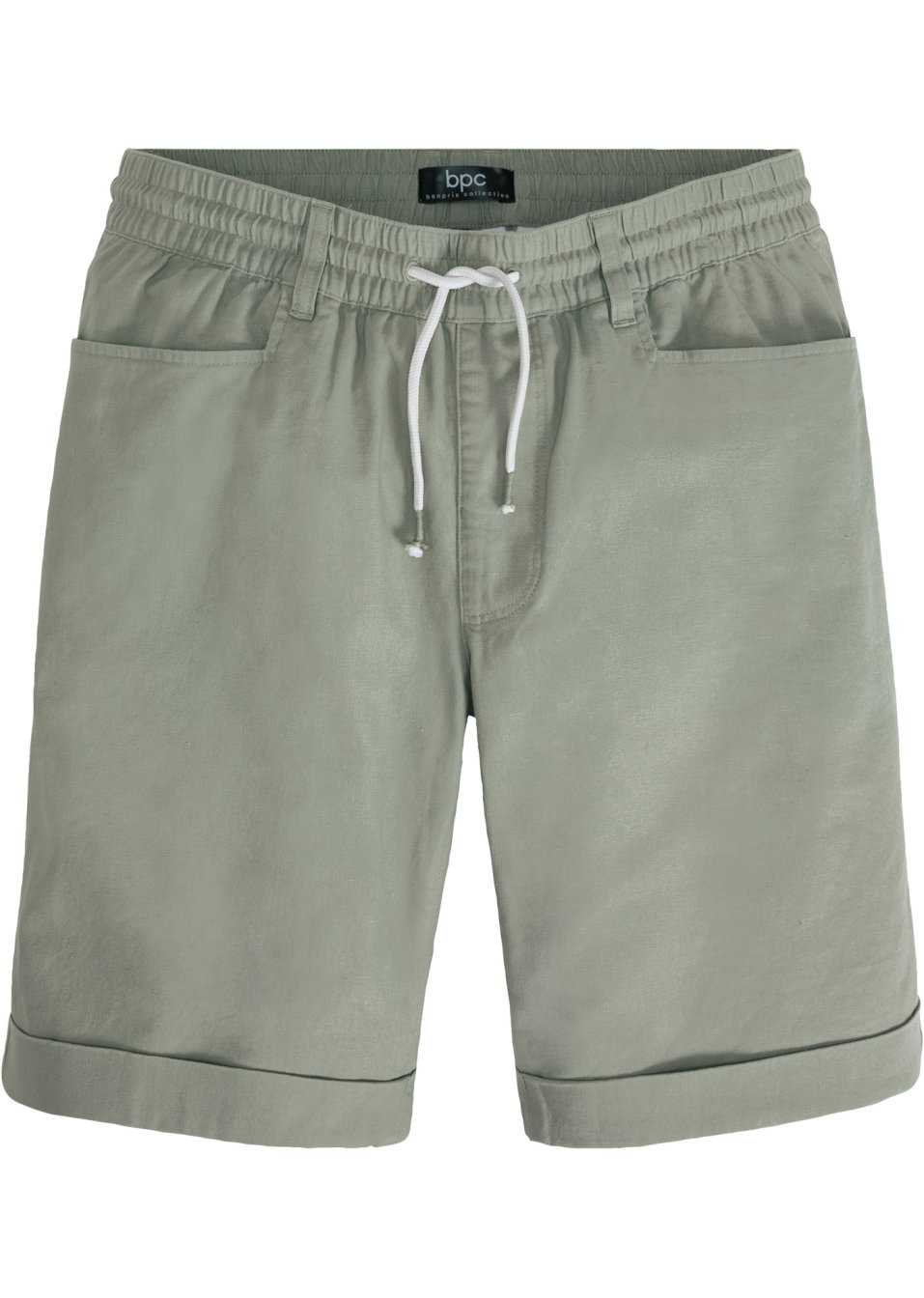 Bermuda à taille extensible en lin mélangé
