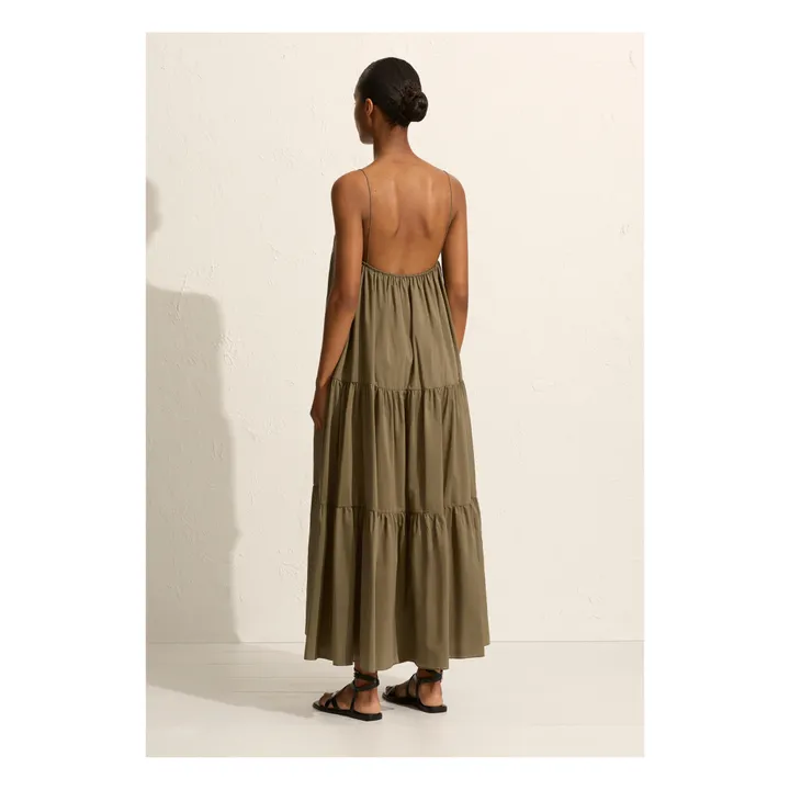Matteau Robe Voluminous Tiered | Vert olive