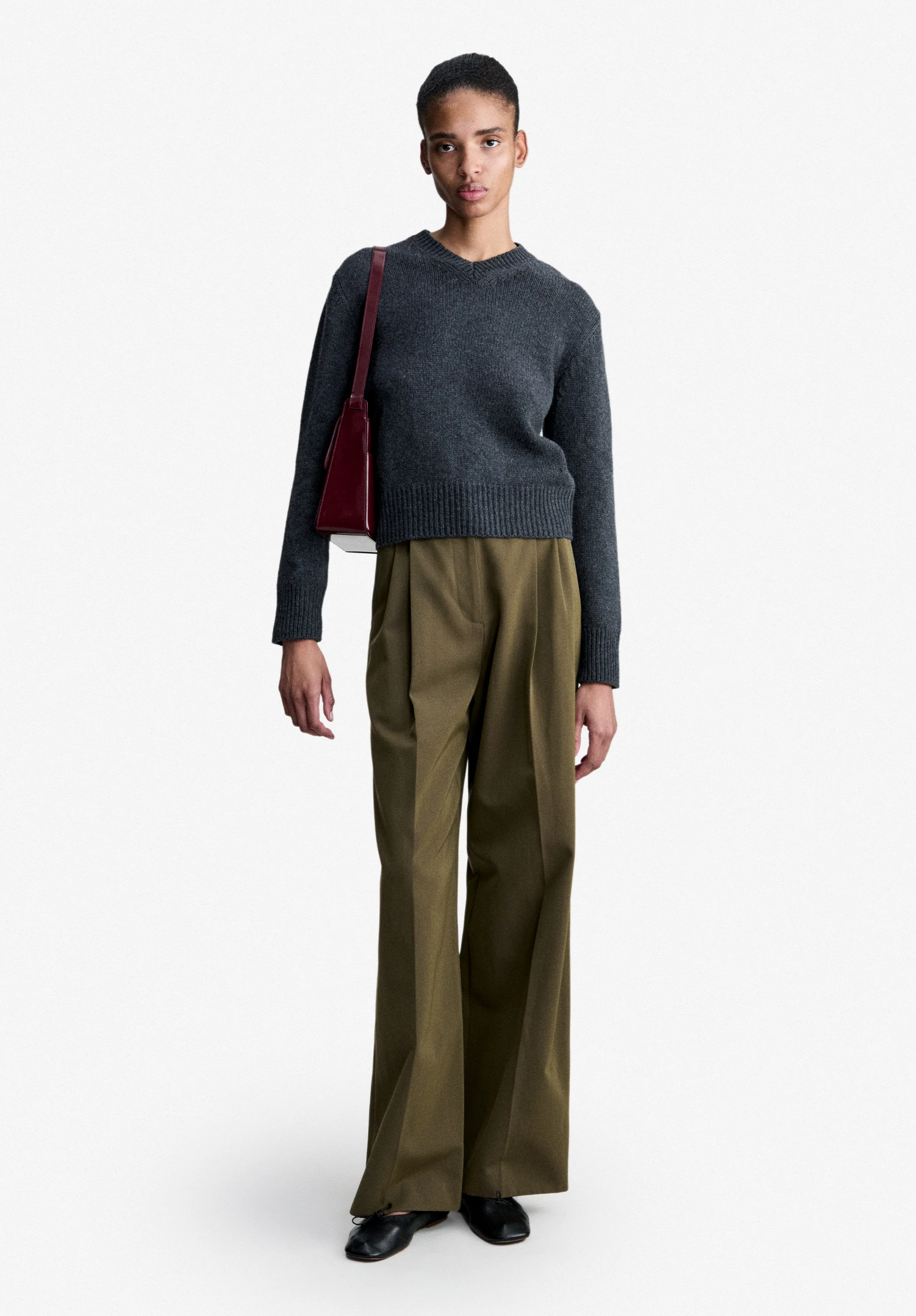 Pull gris anthracite en laine recyclée - Anthracite chine