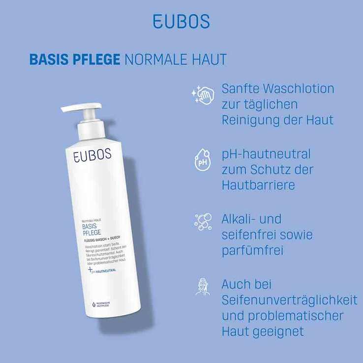 Eubos Flüssig blau mit Dosiersp.unparfümiert, 400 ml