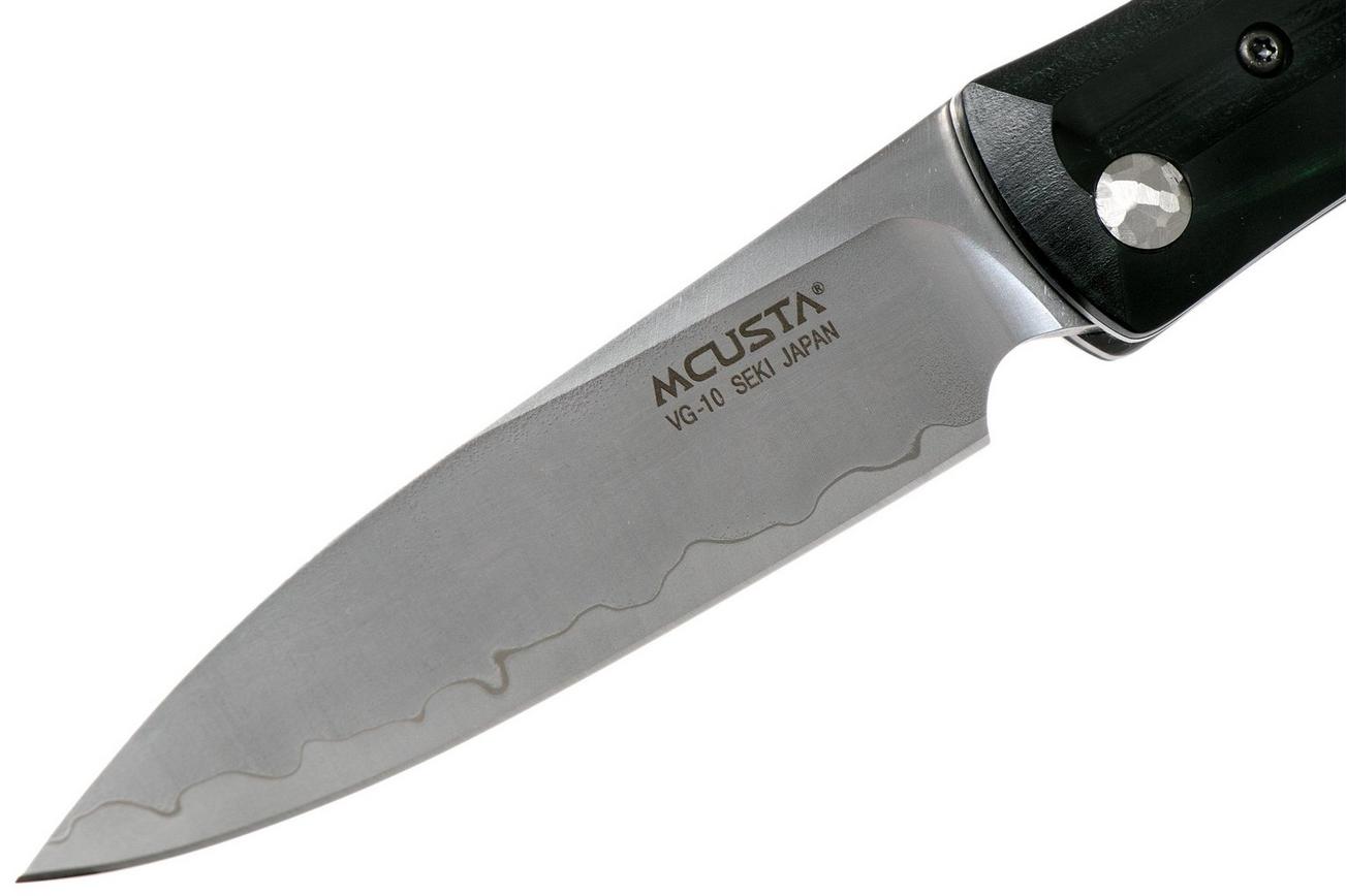 Mcusta MC-193C Friction Folder, Black-Green Wood, herenmes
