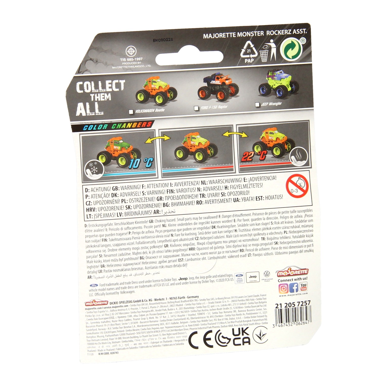 Majorette Monster Rockerz Color Changers - Groen/Paars