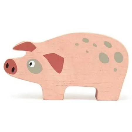 tender leaf toys Holztier Schwein