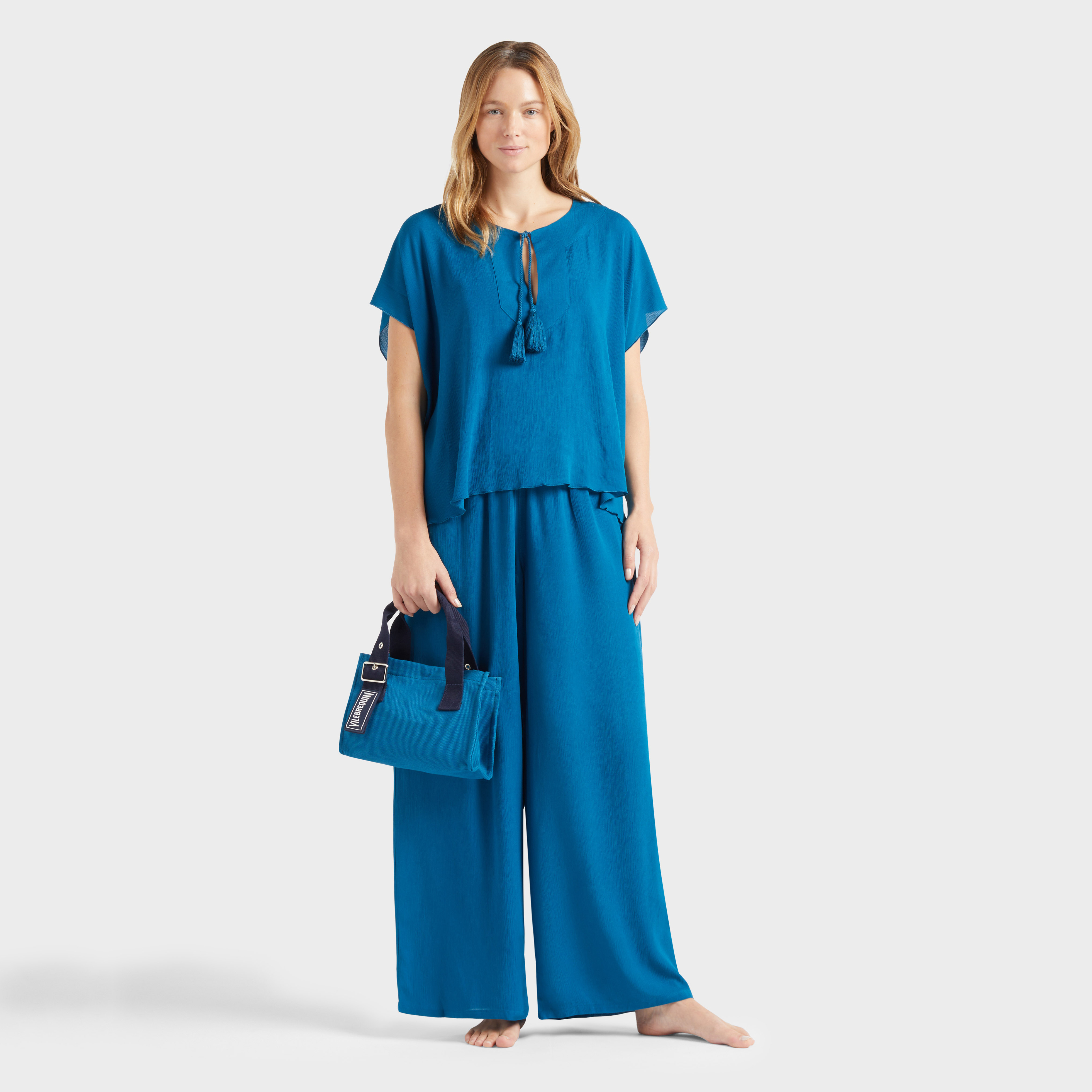 Patalon Large en viscose femme