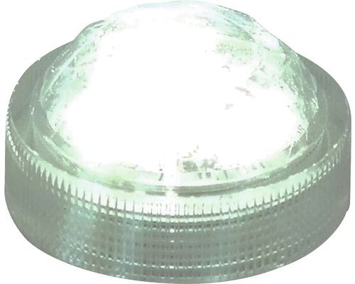 Set van 2 LED-theelichtjes, elk met 3 LED's, warm wit licht, inclusief batterij.