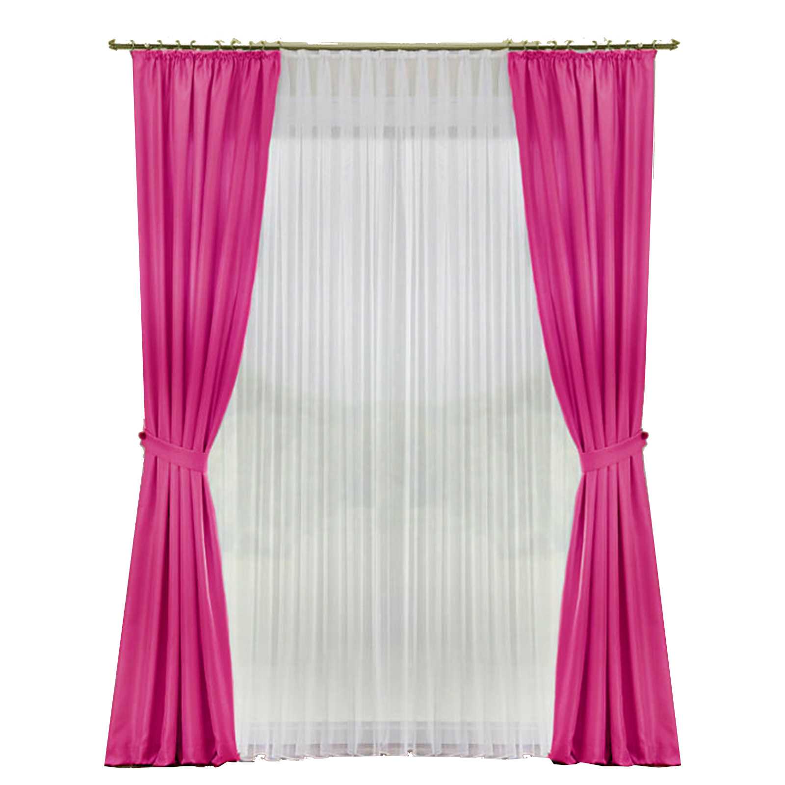 Deko-Garnitur - pink - mit U-Band - 135x180 cm