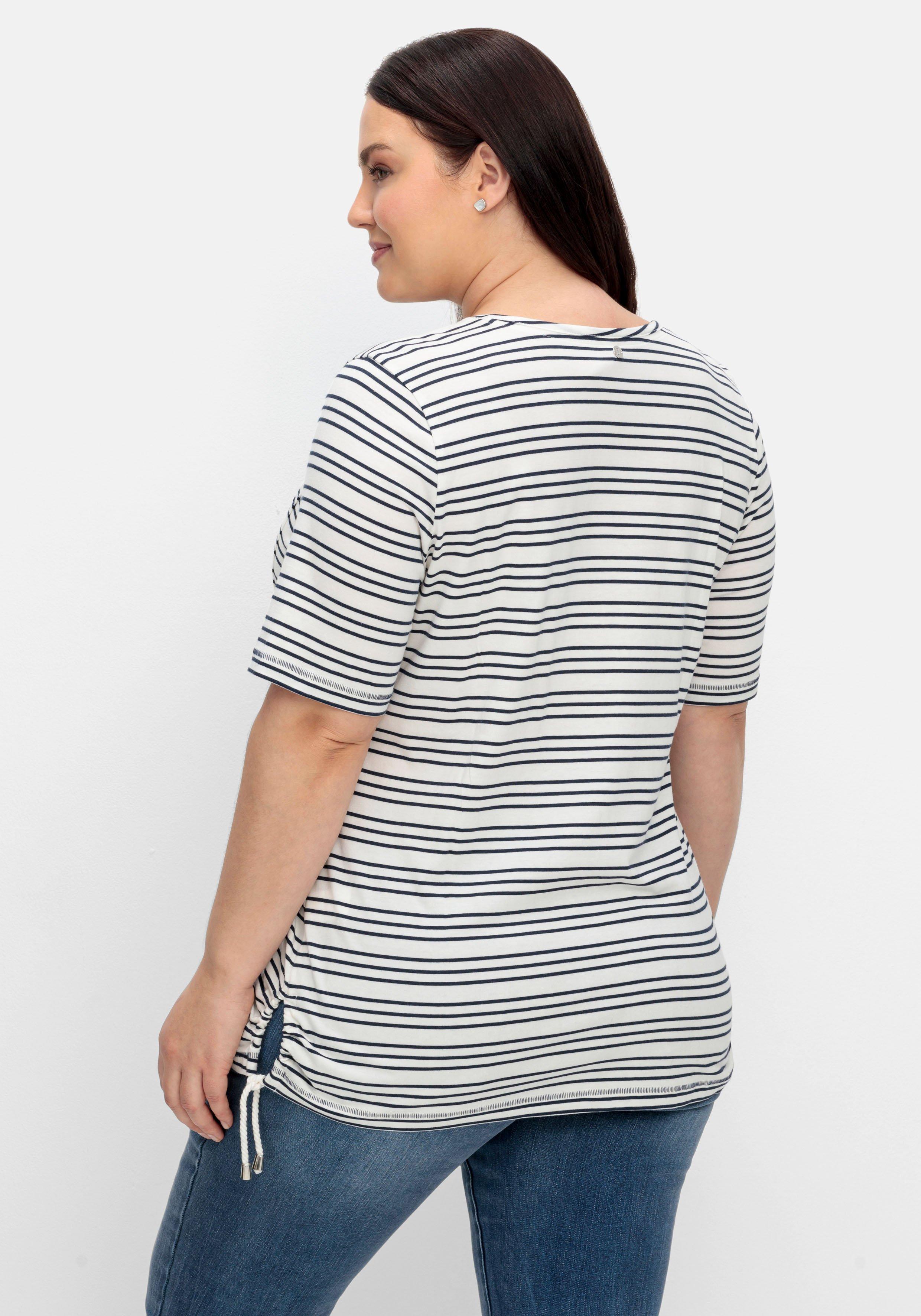 Ringelshirt mit Tunnelzug in der Seitennaht