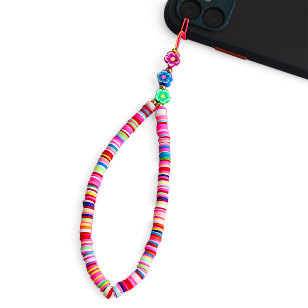 Universal Handy Kette Phone Charms Schmuck Anhänger Handgelenkschlaufe - Blumen Style 1