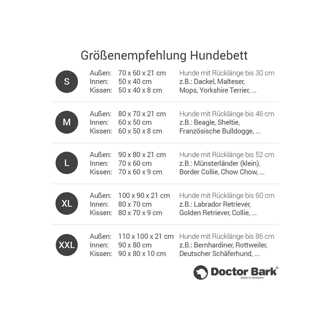 Doctor Bark Hundebett sandbraun S