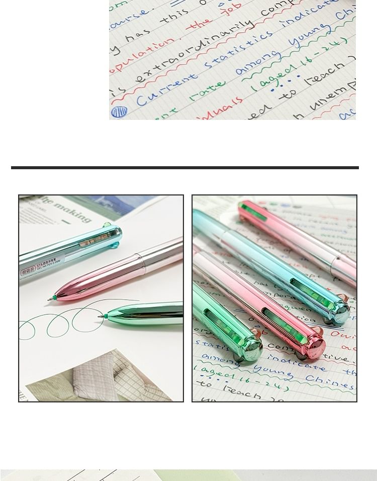 Klasse 302 - Metallic veelkleurige pen - 0,5 mm / set