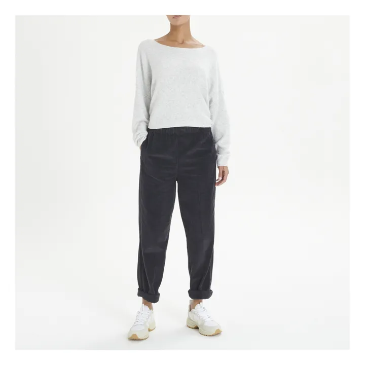 American Vintage Pantalon Velours Côtelé Padow | Carbone