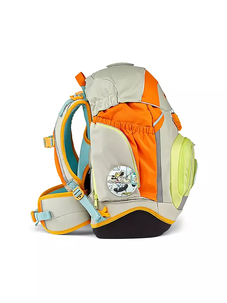 ERGOBAG Schultaschen Set 5tlg Pack Stadt Bärwohner hellgrau