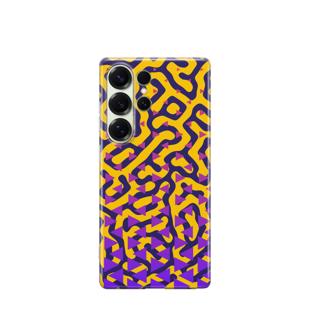 Samsung Galaxy S25 Ultra Gummi Hülle Mystisches Labyrinth 2 - Gelb