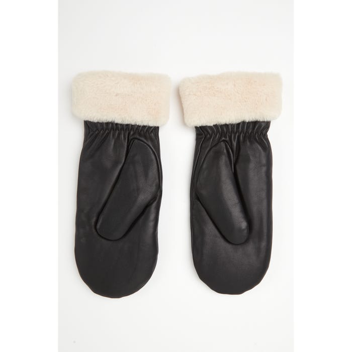 Veritas-Lederen wanten fake fur