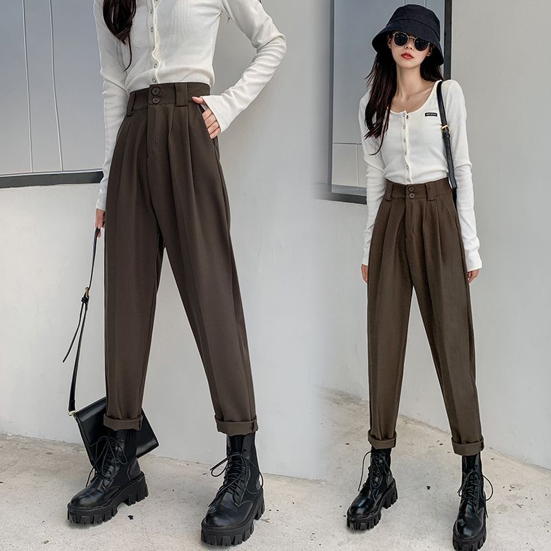 Indiclofie - Hoge taille taps toelopende pantalon