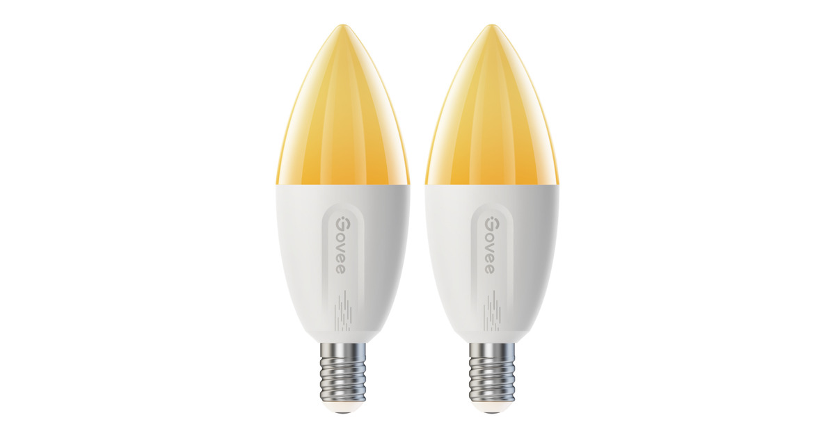 GoveeSlimme dimbare E14 ledlampen - 2-pack  (2.4GHz Wi-Fi + Bluetooth)