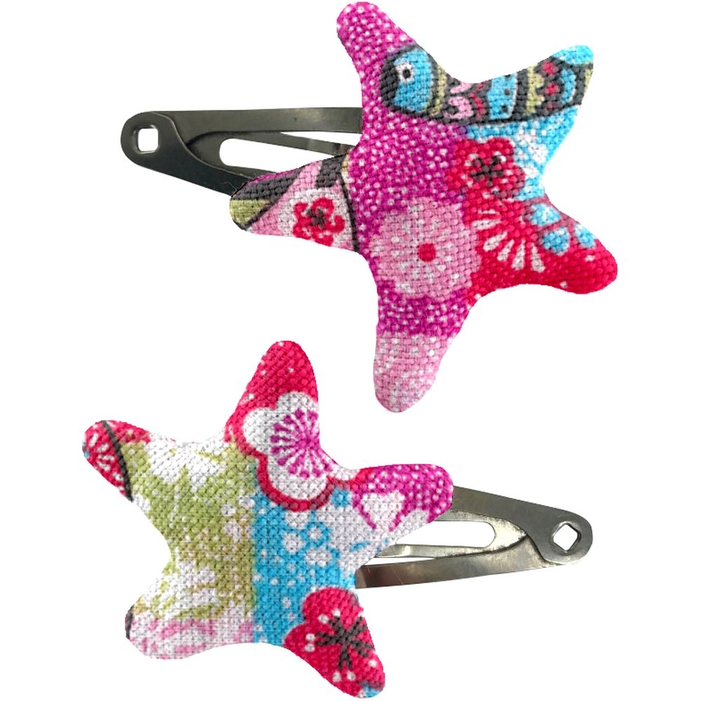 Barrettes Clic-Clac Étoile Kokeshis