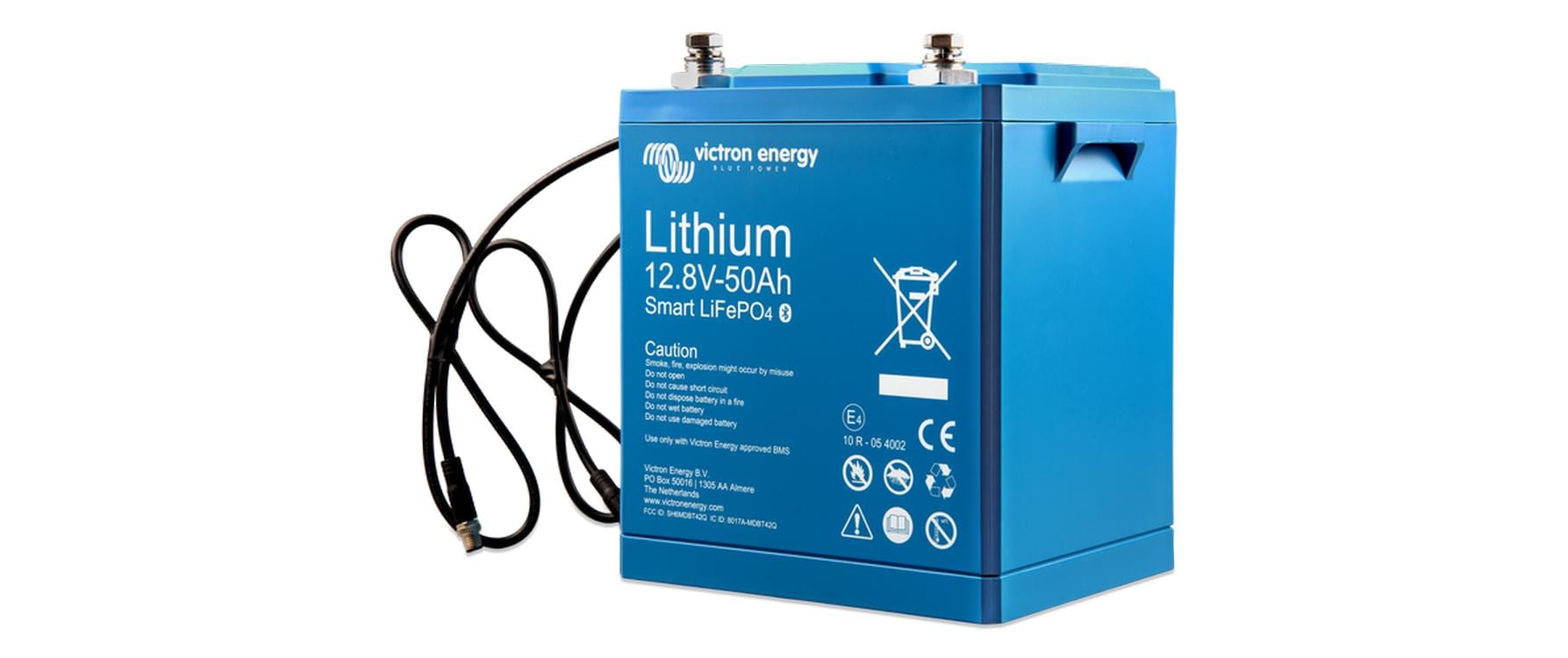 Batterie LiFePO4 Energie Smart 12.8 V / 50 Ah<br>Lithium-Batterien mit integriertem Zellausgleich und BMS-Schnittstelle