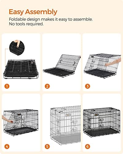 Ekstra stor hundekasse: Sikker, slitesterk, dobbel dørdesign