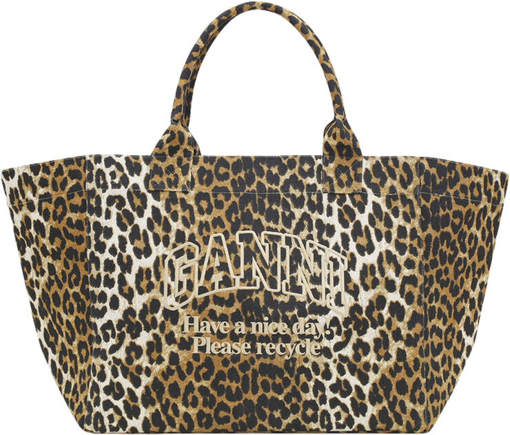 Ganni Shopper XXL Print Leopard