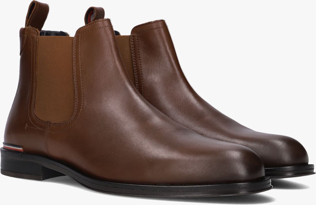 TOMMY HILFIGER cognac tommy hilfiger chelsea boots core rwb hilfiger chelsea