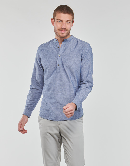 Jack & Jones - JPRBLASUMMER HALF PLACKET SHIRT L/S Azul