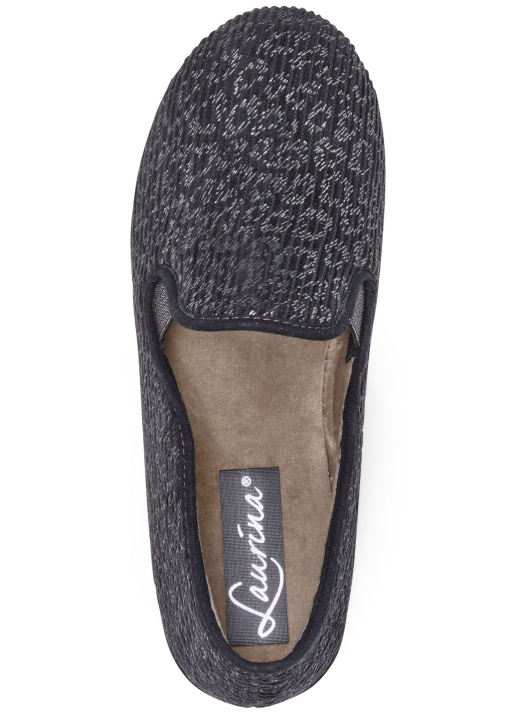 Laurina Textil-Hausschuh in Cord-Optik