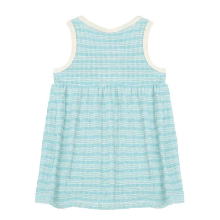 Petit Bateau Robe sans Manches Eponge Coton Bio | Bleu