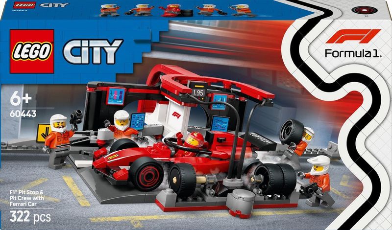 LEGO - City F1® Pitstop & Pitcrew - Bouwspel - Multikleur - Inclusief Ferrari-auto