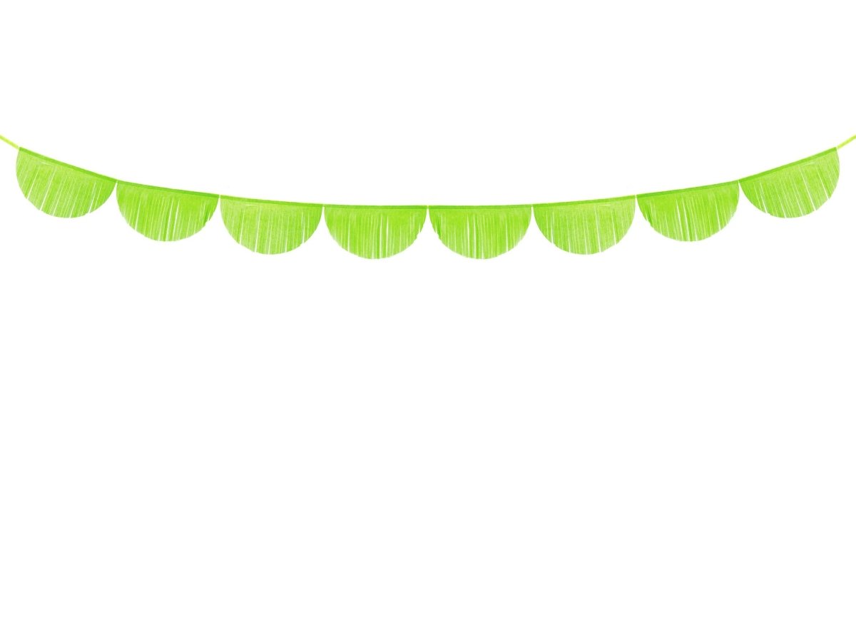 Lime Groene Slingers Crepe Franje Rond XL 3m