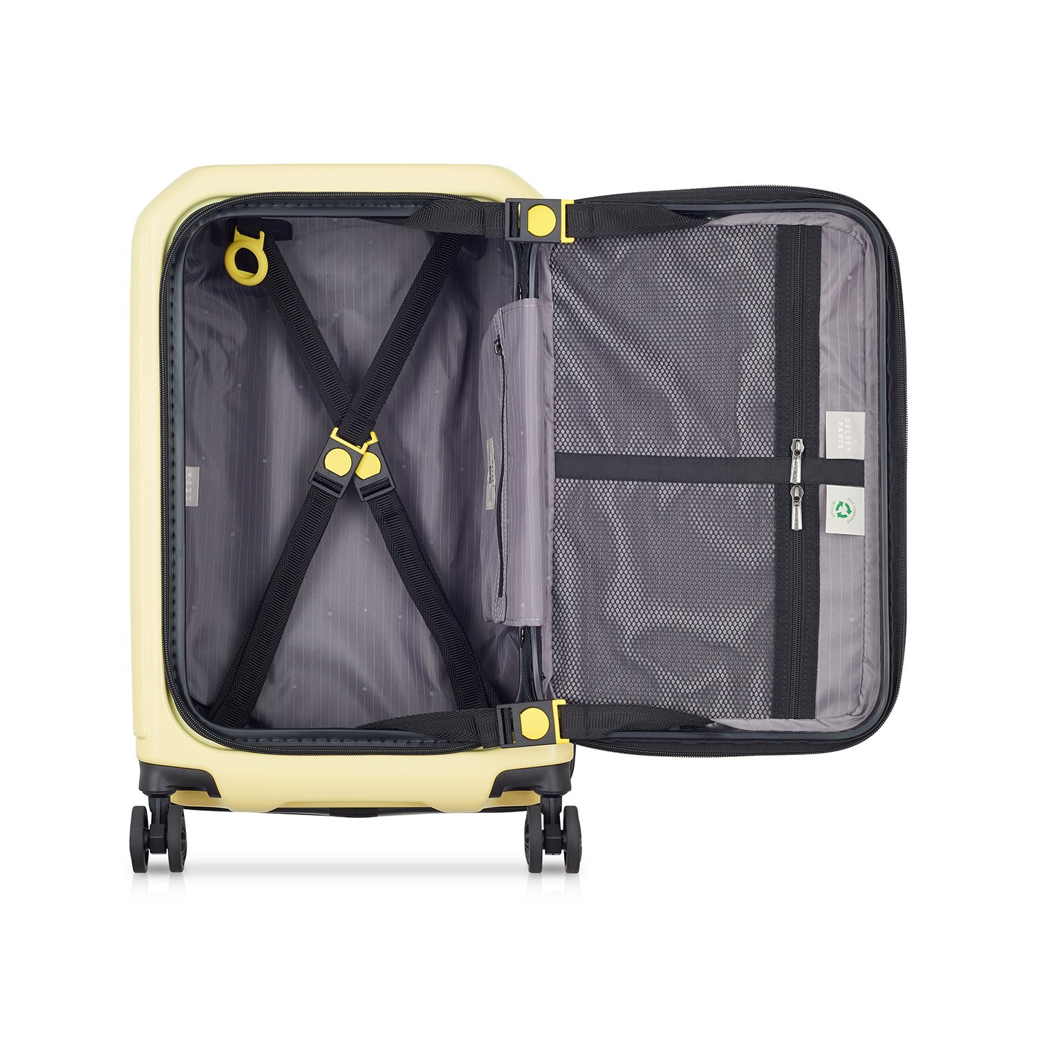 Delsey Securitime Zip Cabin Trolley S Expandable pale yellow
