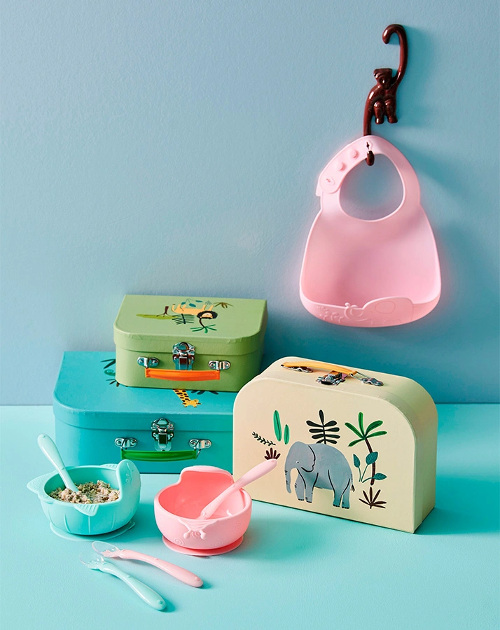 Silikon-Schale SNAIL mit Saugnapf in rosa