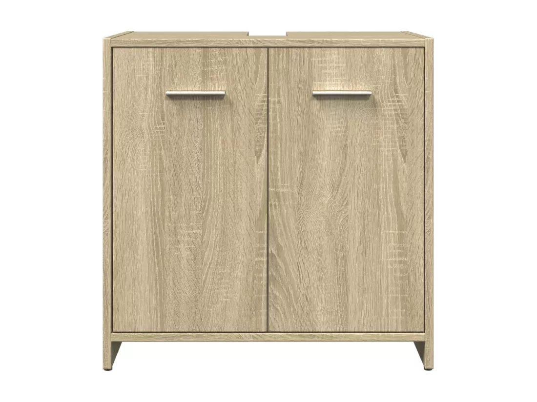 Ensemble de meubles de salle de bain 3 pcs chêne sonoma