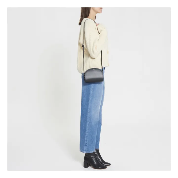A.P.C. Sac Demi Lune Mini Cuir Lisse | Noir