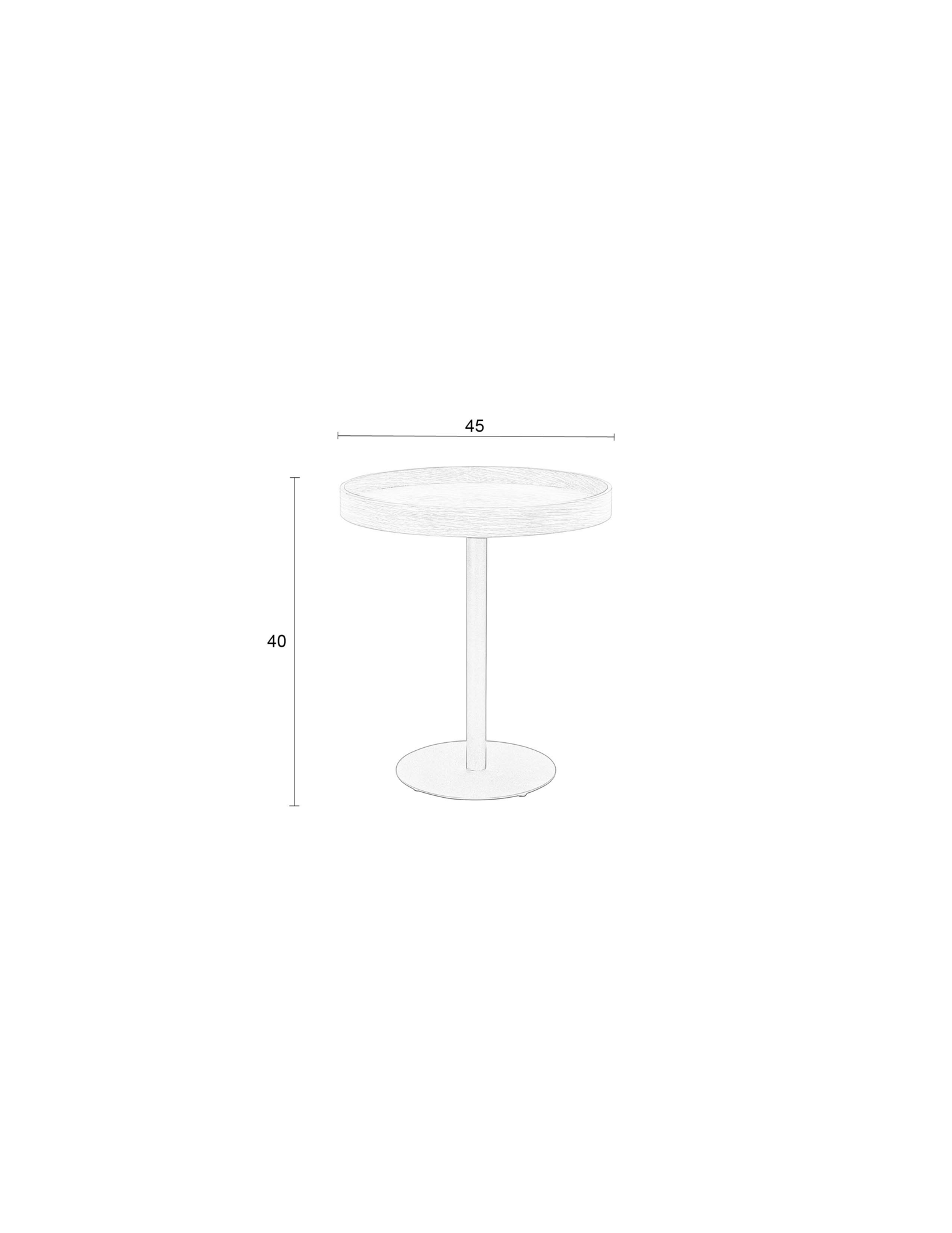 Bijzettafel YURI eiken S
