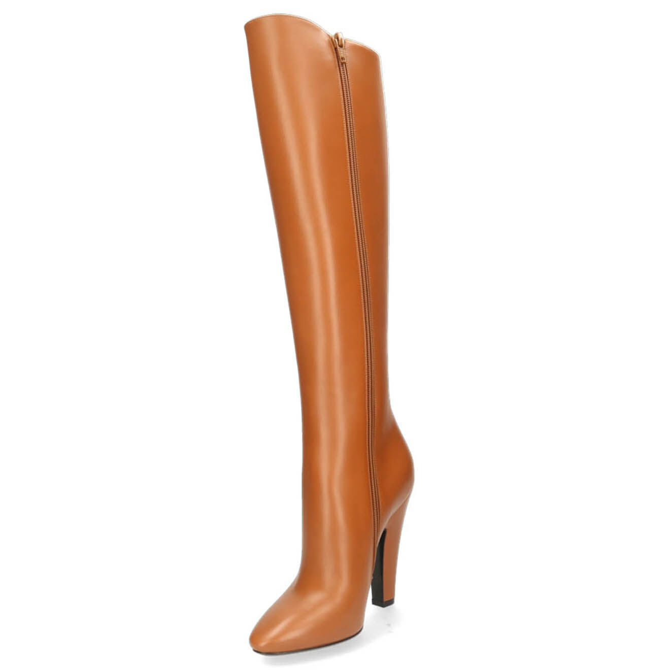 Saint Laurent Paris Bottes en Cuir 68 camel - Talon 11 cm