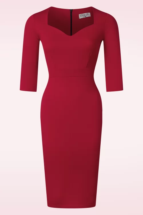 Vintage Chic for Topvintage Debra Pencil jurk in rood