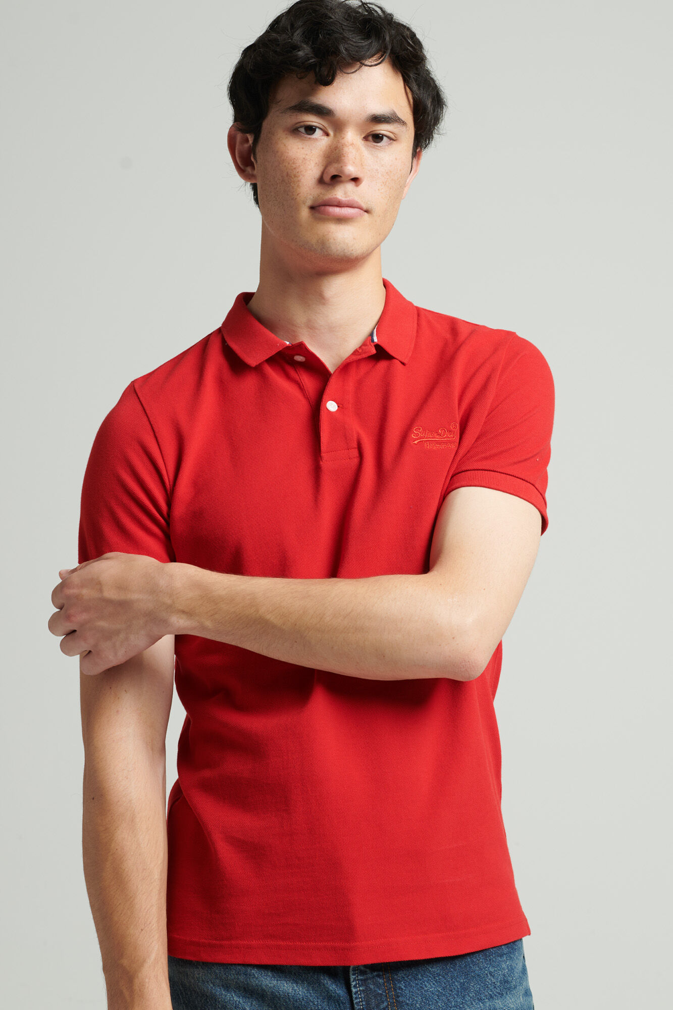Camisa polo Superdry Classic Piqué - Vermelha