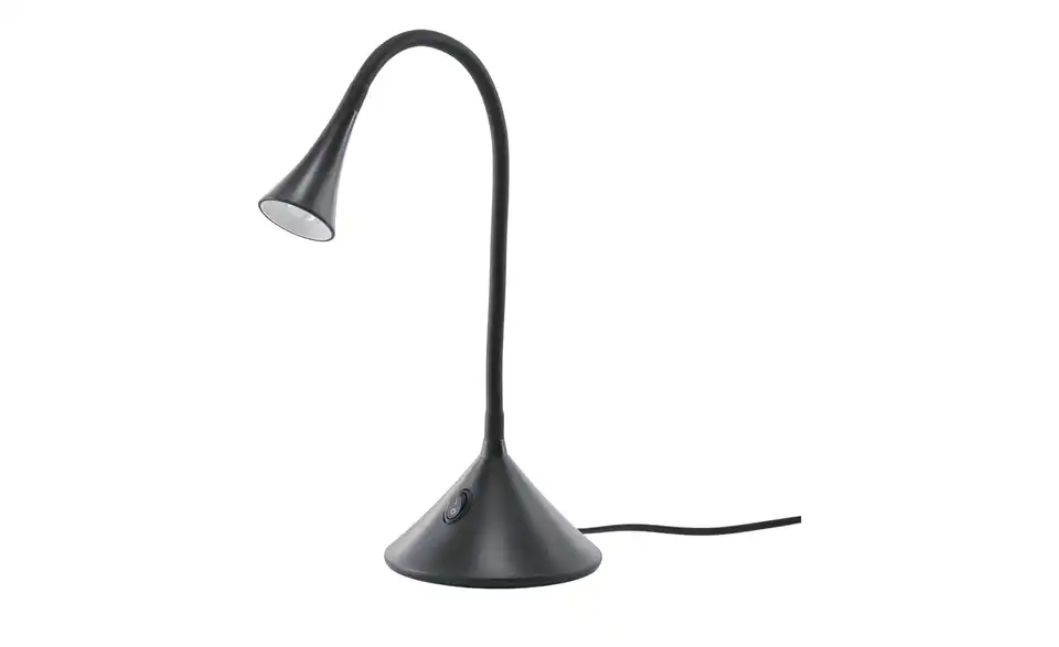 LED Tischleuchte, 1-flammig lackiert, Schwarz