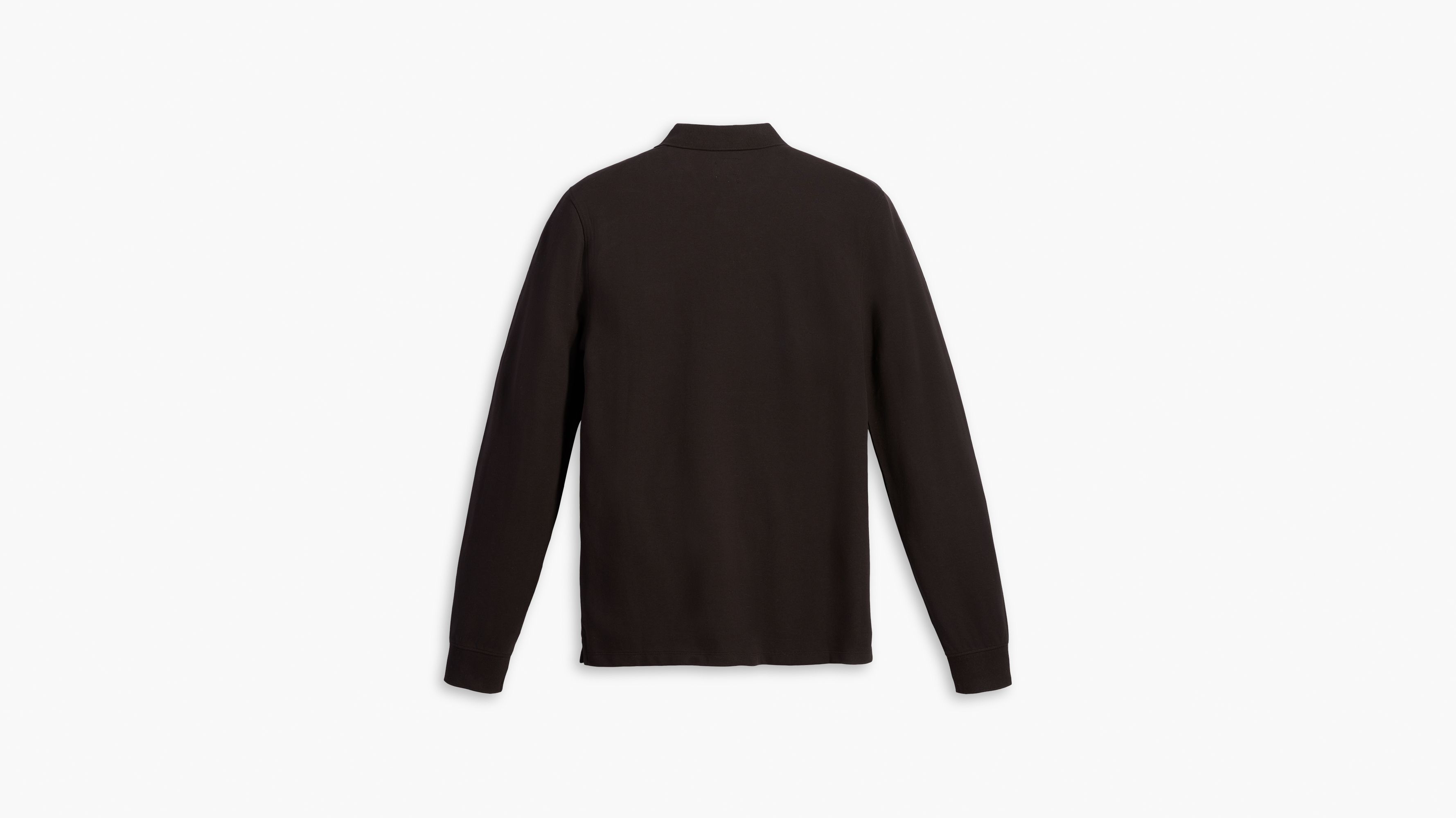 Polo manche longue Slim Housemark - Meteorite - Noir