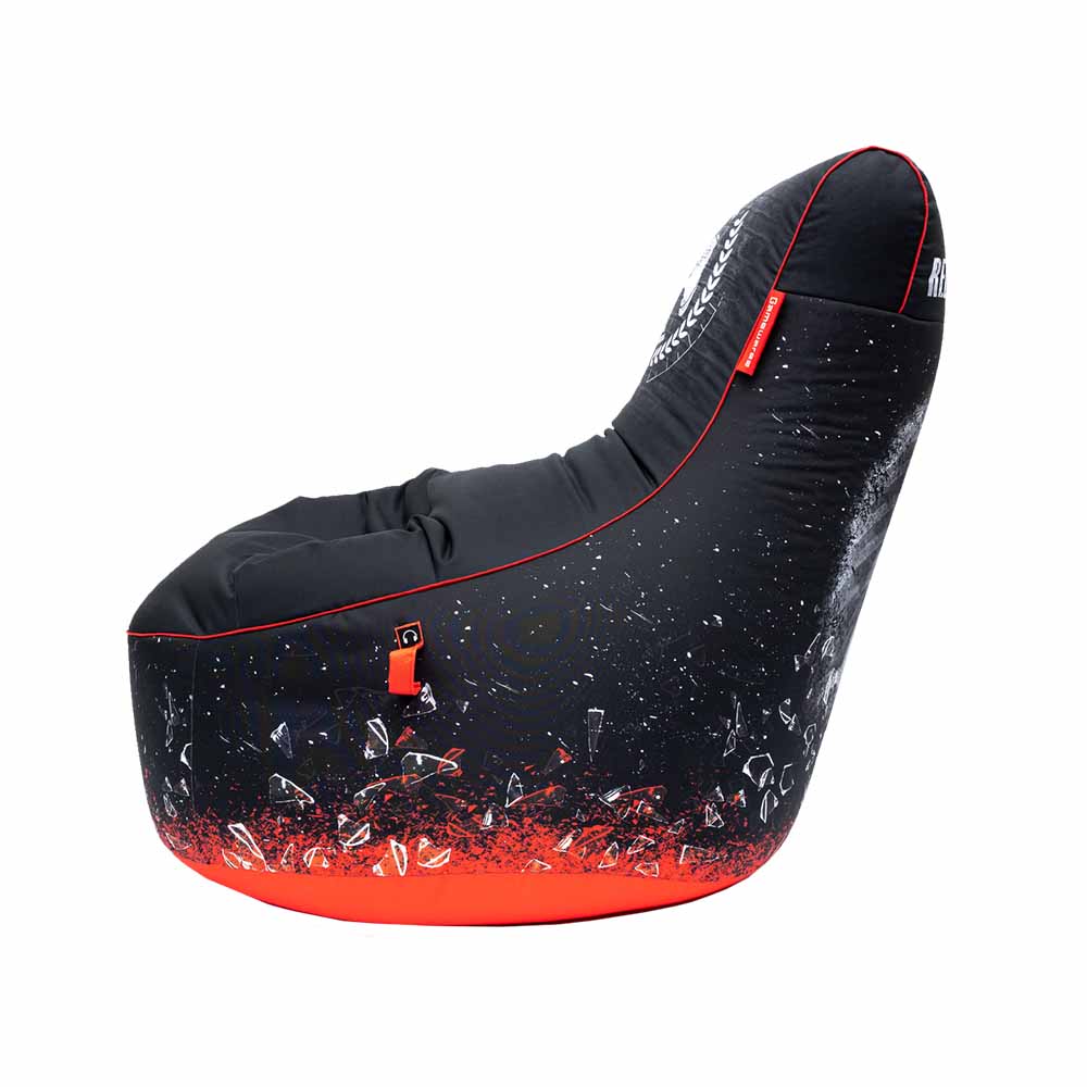Gaming Sitzsack Classic - Fabric Crimson Thunder (Schwarz/Rot)
