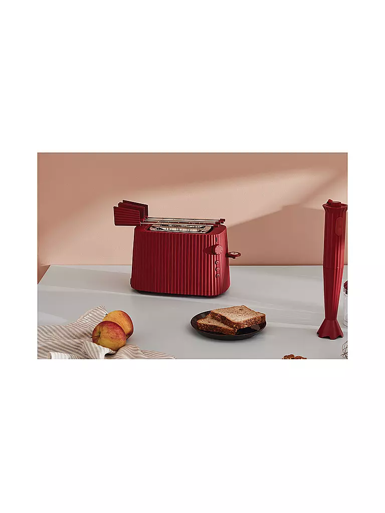 ALESSI Toaster Plisse Rot MDL08 R rot
