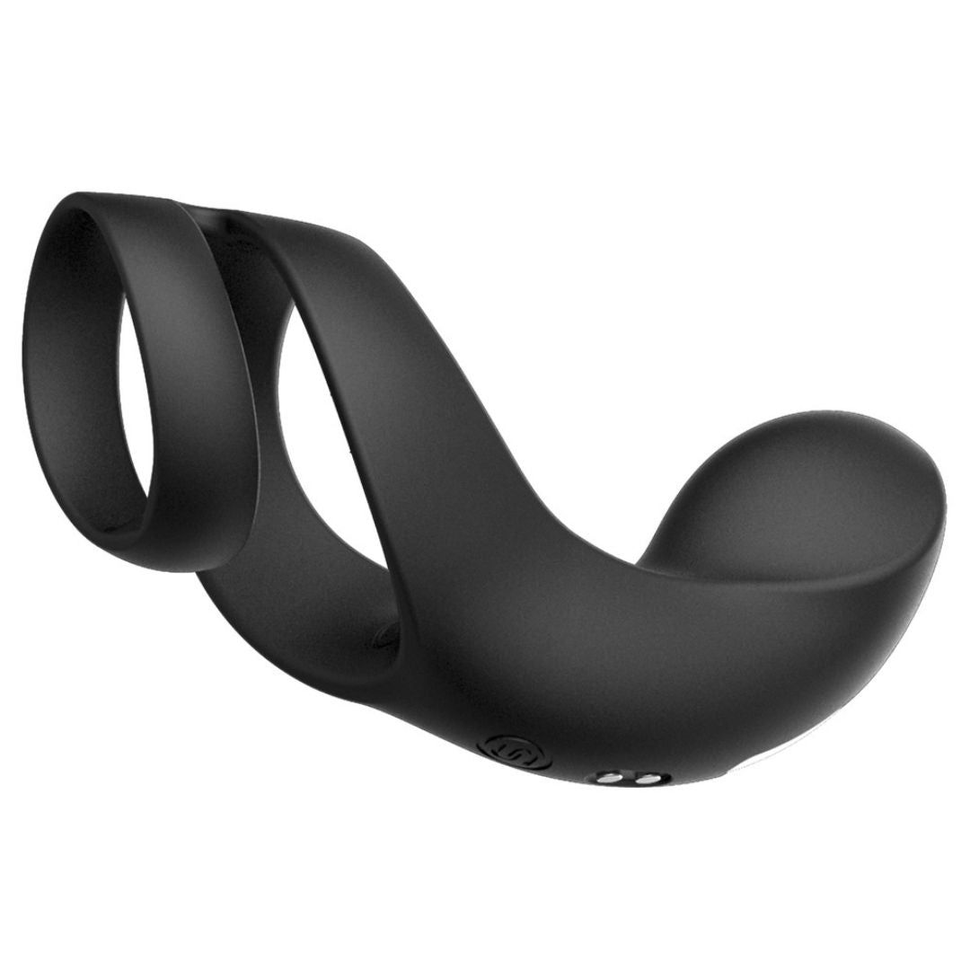 Penis-/Hodenring „Benedict“ mit Perineumvibrator | 5 Vibrationsmodi in 5 Intensitäten | Svakom